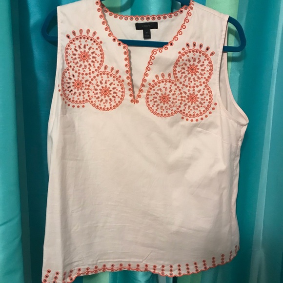 J. Crew Tops - J. Crew embroidered top